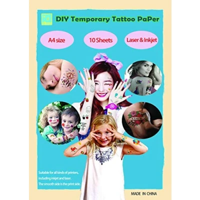 Image of 10 Sets DIY A4 Temporary Tattoo Transfer Paper Printable Customized Halloween Tattoos