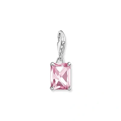 Image of Thomas Sabo 1920 051 9 Charm Pendant with Pink Stone in 925 Sterling Silver