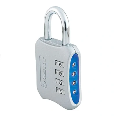 Image of Master Lock 653EURD Combination Padlock with Zinc Body, Random Color, 8,6 x 5 1,5 cm