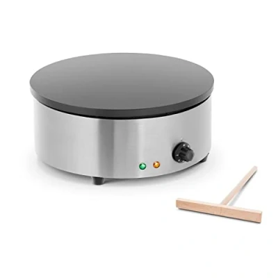 Image of Royal Catering Crepes Maker, RCEC 3000 R, 3000W, Stainless Steel, Round, Silver, Classic, Batter Distributor Included