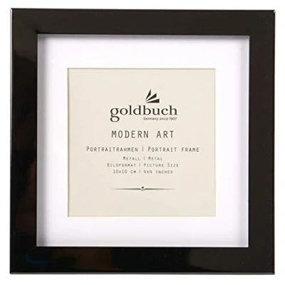 Image of goldbuch Modern Art Picture 10 x cm, Metal, Black, Portrait Frame, Photo Stand 16 2.4 cm with Mount