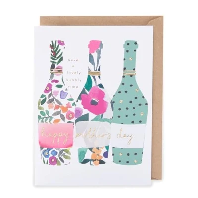 Image of Kindred Happy Mother&#039;s Day Floral Wine Bottles Card