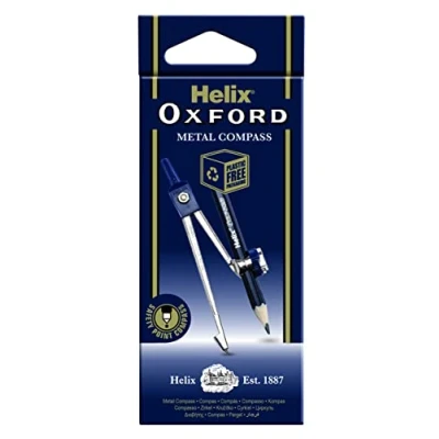 Image of Helix Oxford Metal Compass &amp; Pencil, Navy Blue