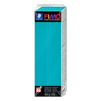 Image of STAEDTLER 8041 32 FIMO Professional Oven Hardening Polymer Modelling Clay, 454g Turquoise (Single Block)
