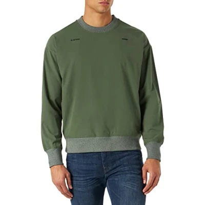 Image of G STAR RAW Men&#039;s Woven Loose Sweater, Green (lt hunter D22019 A790 8165), L