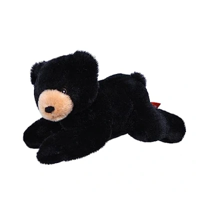 Image of Wild Republic EcoKins Mini Black Bear Stuffed Animal 8 inch, Eco Friendly Gifts for Kids, Plush Toy, Handcrafted Using 7 Recycled Plastic Water Bottles