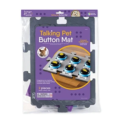 Image of Hunger for Words Talking Pet Button Mat 1 Piece Single Holds Up to 6 Buttons, Dog Mat, Storage, Supplies, (Buttons Sold Separately)