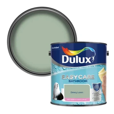 Image of Dulux Easycare bathroom Soft Sheen Paint Dewy Lawn 2.5L