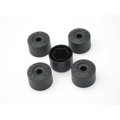 Image of VW Black Lug Caps Set of 5