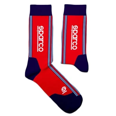 Image of Sparco Calcetines Diseño Martini r Talla 41 46 Rojo/Azul Marino Socks, red,