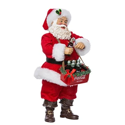 Image of Kurt Adler 10&quot; Santa Opening Coke Tablepiece