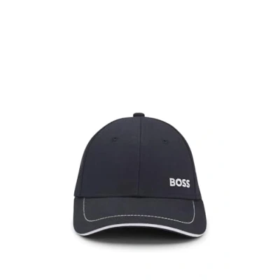 Image of BOSS Mens Cap 1 Logo Detail in Cotton Twill