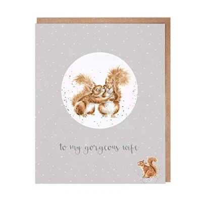 Image of Wrendale Designs &#039;Gorgeous Wife&#039; Christmas Decoration Card