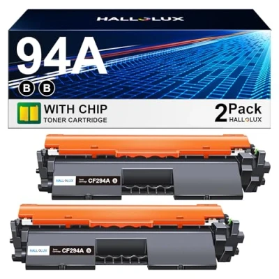 Image of HALLOLUX CF294A Toner Compatible for HP 94A Cartridge with Chip LaserJet Pro M118dw MFP M148dw M148fdw M149fdw (2 Pack, Black )