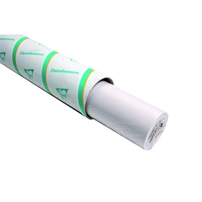 Image of Clairefontaine Ref 96518C Tracing Paper Roll (Single Roll) 0.90x20m Sized, 90/95g, High Transparency, Smooth Surface, Acid Free, Printable Suitable for Ink, Marker &amp; Pencil