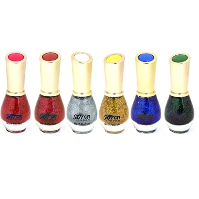 Image of 6 x Saffron Glitters Galore Nail Polish Tray 11