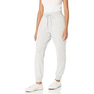 Image of Juicy Couture Women&#039;s Iconic Logo Jogger Sweatpants, Light Heather Grey, XL
