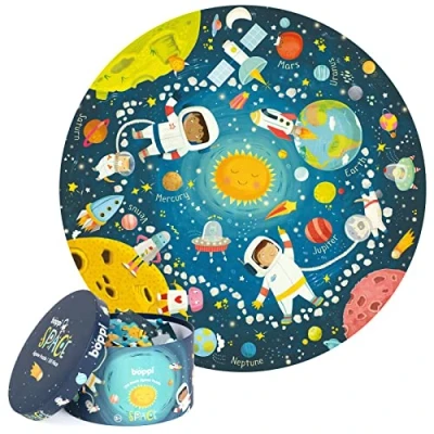 Image of Boppi Puzzles for 5+ year olds / 150 Piece Round Circle Space Jigsaw Kids Aged 5 8 Made with 100% Recycled Card