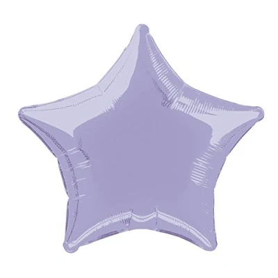 Image of Unique Party 53314 20&quot; Foil Lavender Star Helium Balloon