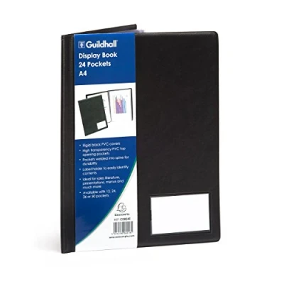 Image of Exacompta Guildhall Display Book 24 Pocket A4 Black CDB24Z