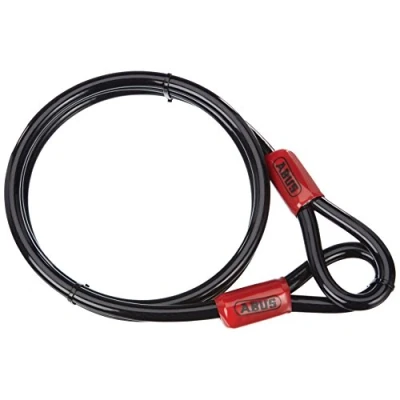 Image of ABUS Cobra 12 loop cable steel coated with plastic security for bicycle and motorbike accessories 1.8 metres long, mm thick