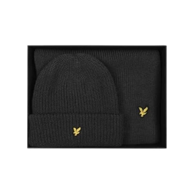 Image of Lyle &amp; Scott Beanie Scarf Unisex SET Beanie, Size: One Size, Mid grey marl