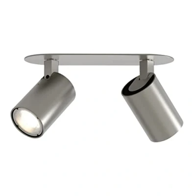 Image of Ascoli Twin Recessed 2 Light Spotlight Matt Nickel, GU10