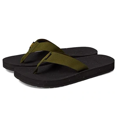 Image of Teva Reflip Tbar sandals, Men&#039;s, Size: 7, Olive Textile