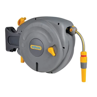 Image of hose Reel Hozelock Auto 10 meter inclusive wall mount and couplings