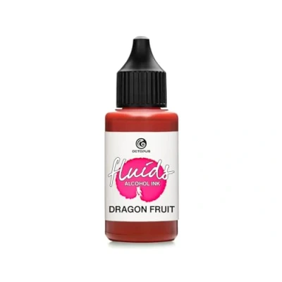 Image of Octopus 30ml Fluids Alcohol ink Dragon Fruit for fluid art and resin, red