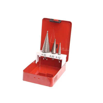 Image of Faithfull HSS Step Drill Bit Set of 3 4 30mm FAISDSET3