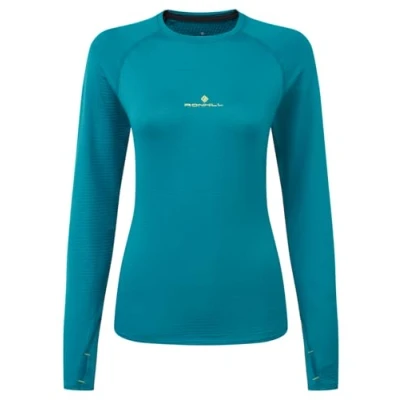 Image of RONHILL Running, Wmn&#039;s Tech Winter Crew, Marine/Acid, 12