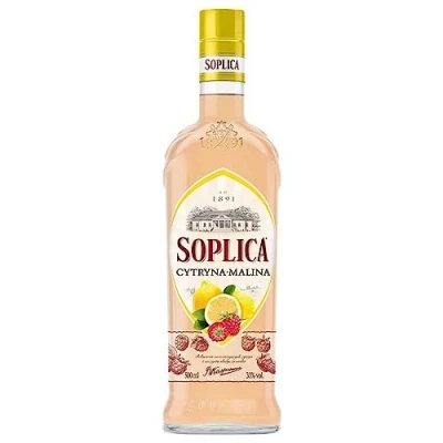 Image of SOPLICA Polish Lemon &amp; Raspberry Vodka Natural Ingredients For Shots Cocktails 28% Alcohol 500 ml