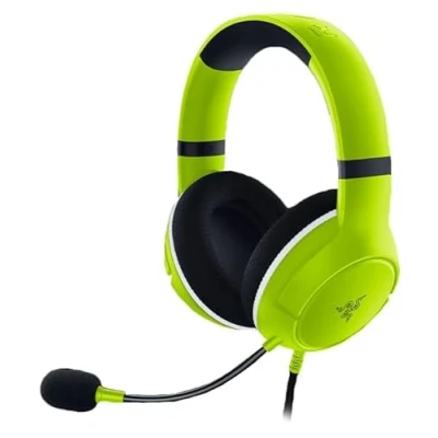 Image of Razer Kaira X Wired Headset for Xbox Series XS, One, PC, Mac &amp; Mobile Devices: Triforce 50mm Drivers HyperClear Cardioid Mic Memory Foam Ear Cushions On Controls Electric Volt