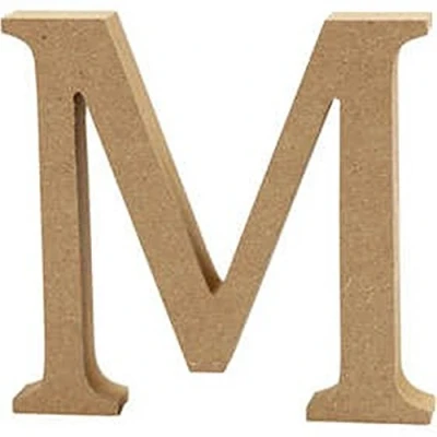 Image of 8cm Small Wooden MDF Letter Shape to Decorate M Wood Shapes for Crafts