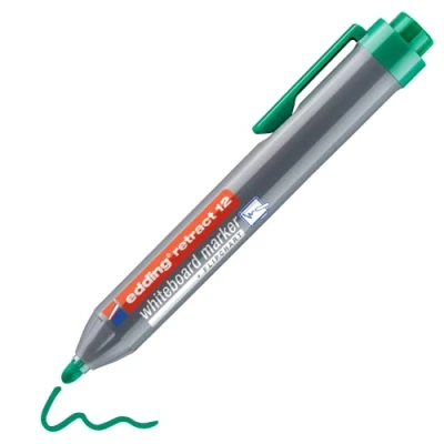Image of Edding Retractable Whiteboard Marker Pen Green