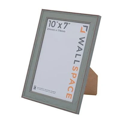 Image of Wall Space 10x7 Green Frame Shabby Chic Photo Natural WOOD 7x10 rustic Picture frames Every is made with SOLID and comes REAL GLASS