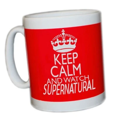 Image of KEEP CALM AND WATCH SUPERNATURAL (RED) MUG