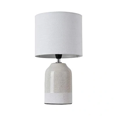 Image of Pauleen 48022 Sandy Glow max. 20W for E14 Bedside Table luminaire Beige White 230V Ceramic/Fabric Without lamp