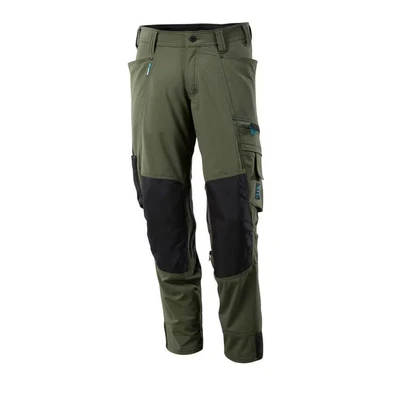 Image of Mascot 17179 311 33 Advanced Cordura Ultimate Stretch Lightweight Trousers with Knee Pockets, Moss Green, 76C45 Size