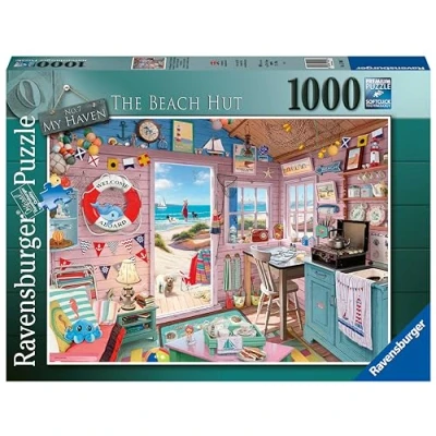 Image of Ravensburger My Haven No.7 The Beach Hut 1000 Piece Jigsaw Puzzle for Adults &amp; Kids Age 12 and Up
