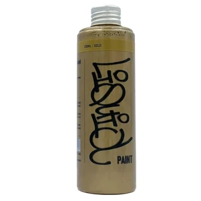 Image of Liquid Paint Dope Dripper Multi Colour &amp; Size Mop Marker Graffiti Art Taggers, Permanent Alcohol Based Refill (Gold, 200ml Refill)