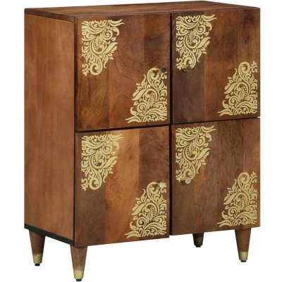 Image of vidaXL Sideboard Honey brown Solid acacia wood 60 x 33 75 cm