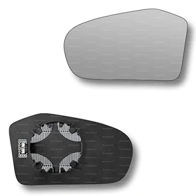 Image of Less4spares Replacement Wing Mirror Glass Left Compatible with Mercedes A Class 2004 2008 CLIP ON Passnager Near Side N/S Heated Convex