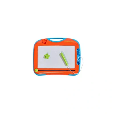 Image of Aquadoodle Megasketcher Mini Magnetic Drawing Board Travel Writing Pad with Magic Eraser Games for Kids Aged 3 Years and Older Length 14cm, Multicoloured