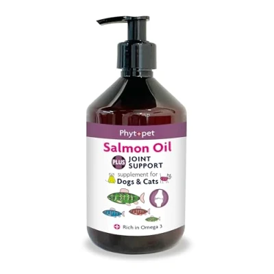 Image of Phytopet Salmon Oil Plus Joint Support 300ml and Herbal Blend for Comfort, Inflammation Relief Mobility Daily Cats Dogs
