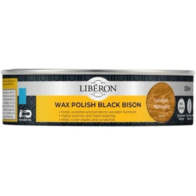 Image of Libéron Wax Polish Black Bison Paste Georgian Mahogany 150ml