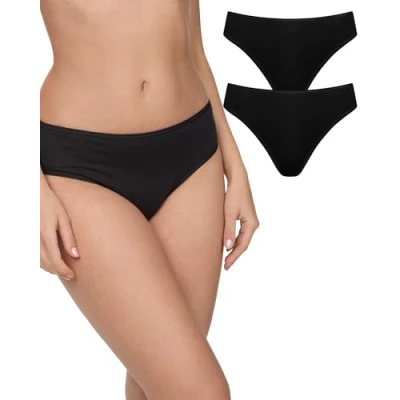 Image of Nur Die Women&#039;s Brief (Set of 2), Black (Black 094), 12 14