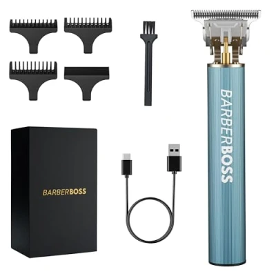 Image of BarberBoss Cordless Beard Trimmer &amp; Hair Clippers for Men Precision Grooming Kit with Detail Beard, Haircuts Styling