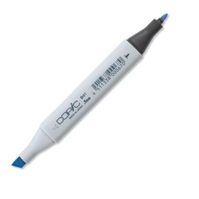 Image of Copic Classic Coloured Marker Pen (B 41) Powder Blue, For Art &amp; Crafts, Colouring, Graphics, Highlighter, Design, Anime, Professional Beginners, Supplies Colouring Books